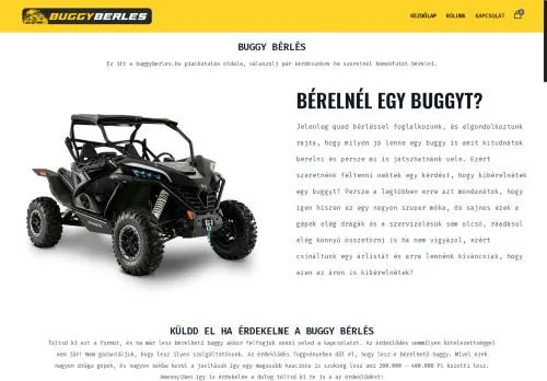 Buggy bérlés - Quad bérlés Dunakeszi, Budapest és Pest megye
