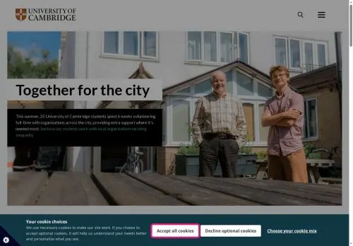 Screenshot of cam.ac.uk
