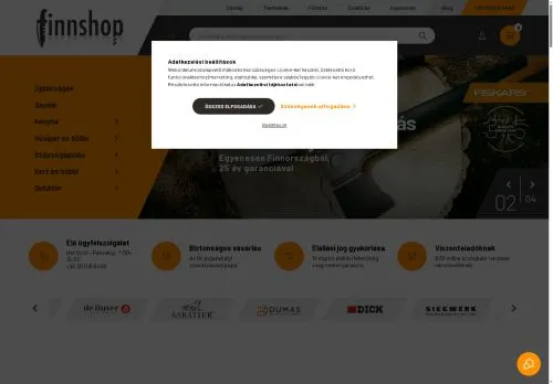 Screenshot of finnshop.hu