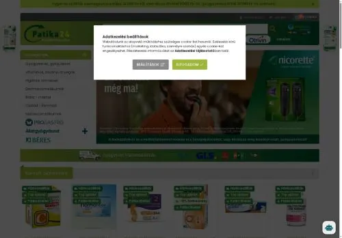 PATIKA24 Gyógyszertár online, közel 7000 patikai termék szem