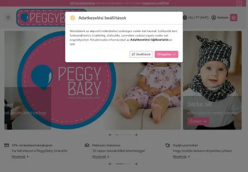 Screenshot of peggybaby.hu