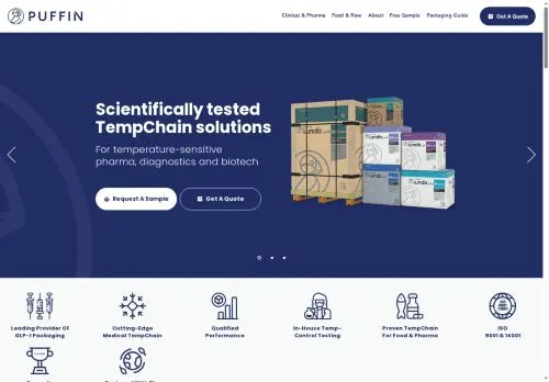 Screenshot of puffinpackaging.co.uk