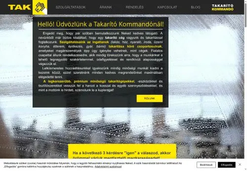 Screenshot of takaritokommando.hu
