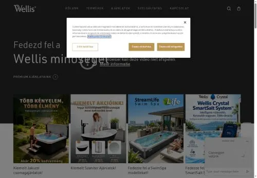 Jakuzzi, kád, zuhanykabin, infraszauna, fürdőszoba - Wellis