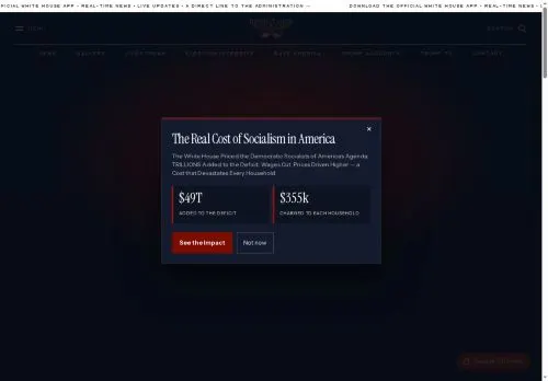 Screenshot of whitehouse.gov