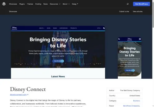 Disney Connect – WordPress Showcase | WordPress.org
