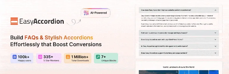 Easy Accordion – AI-Powered FAQ & Accordion Blocks, Product FAQ