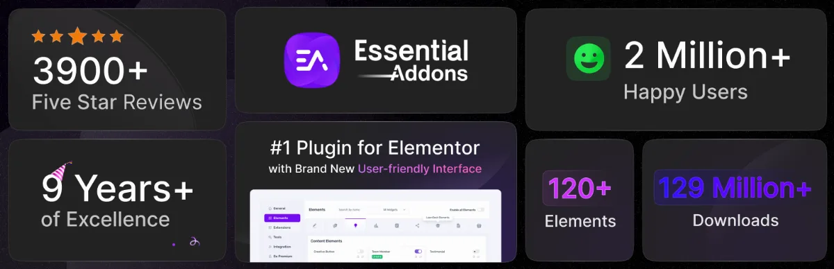 Essential Addons for Elementor – Popular Elementor Templates & Widgets