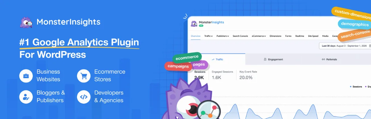 MonsterInsights – Google Analytics Dashboard for WordPress (Website Stats Made Easy)