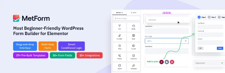 MetForm – Contact Form, Survey, Quiz, Conditional Forms, Form Templates & Custom Form Builder for Elementor